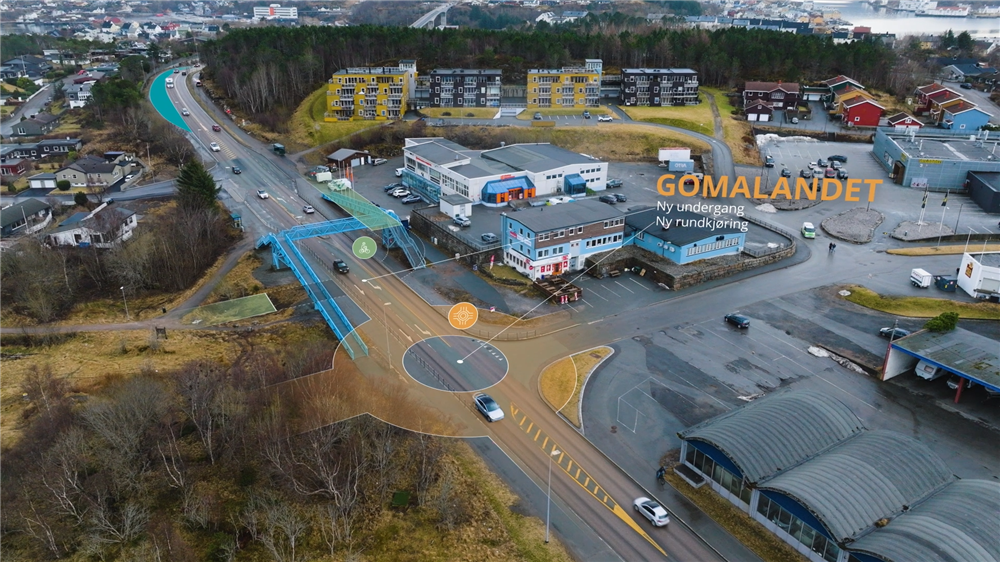 rundkjøring atlanten med undergang og rundkjøring - Klikk for stort bilde